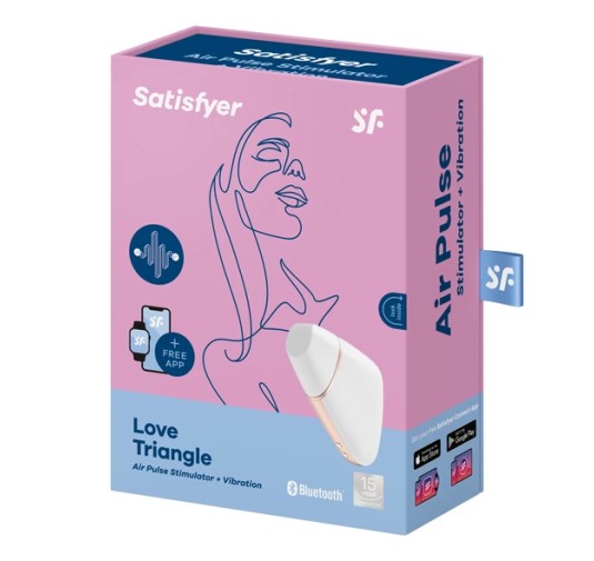 Wibrator z masażerem powietrznym - Satisfyer Love Triangle White